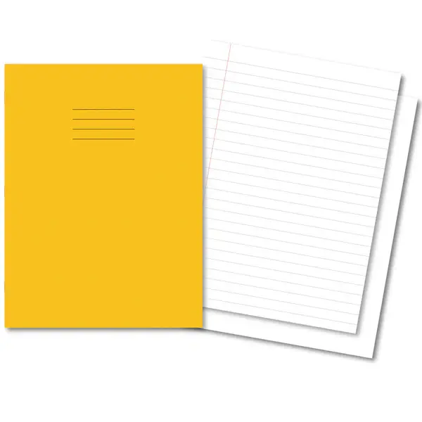 A4+ YELLOW 12mm ruled and margin/PLAIN ALT 48 Page Exercise Book 400206570