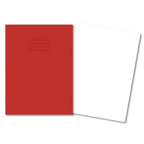 RED Exercise Books A4+ 320mm x 240mm 48 Pages Plain 400206560