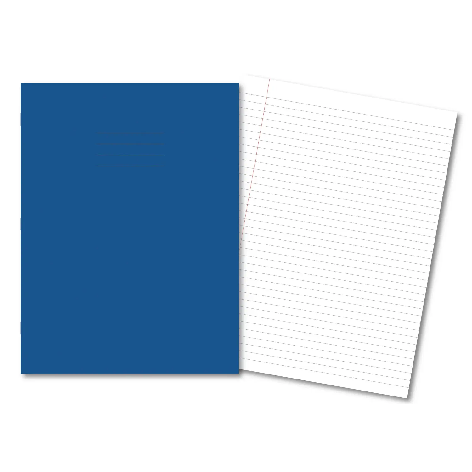 DARK BLUE Exercise Books A4+ 320mm x 240mm 80 Pages 8mm Feint & Margin 400206473