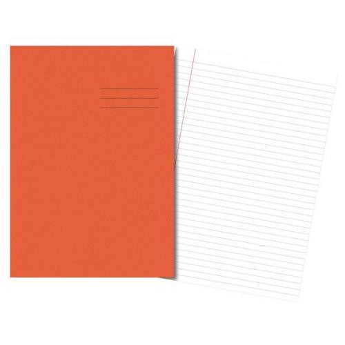 ORANGE Exercise Books A4 48 Pages 8mm Feint & Margin