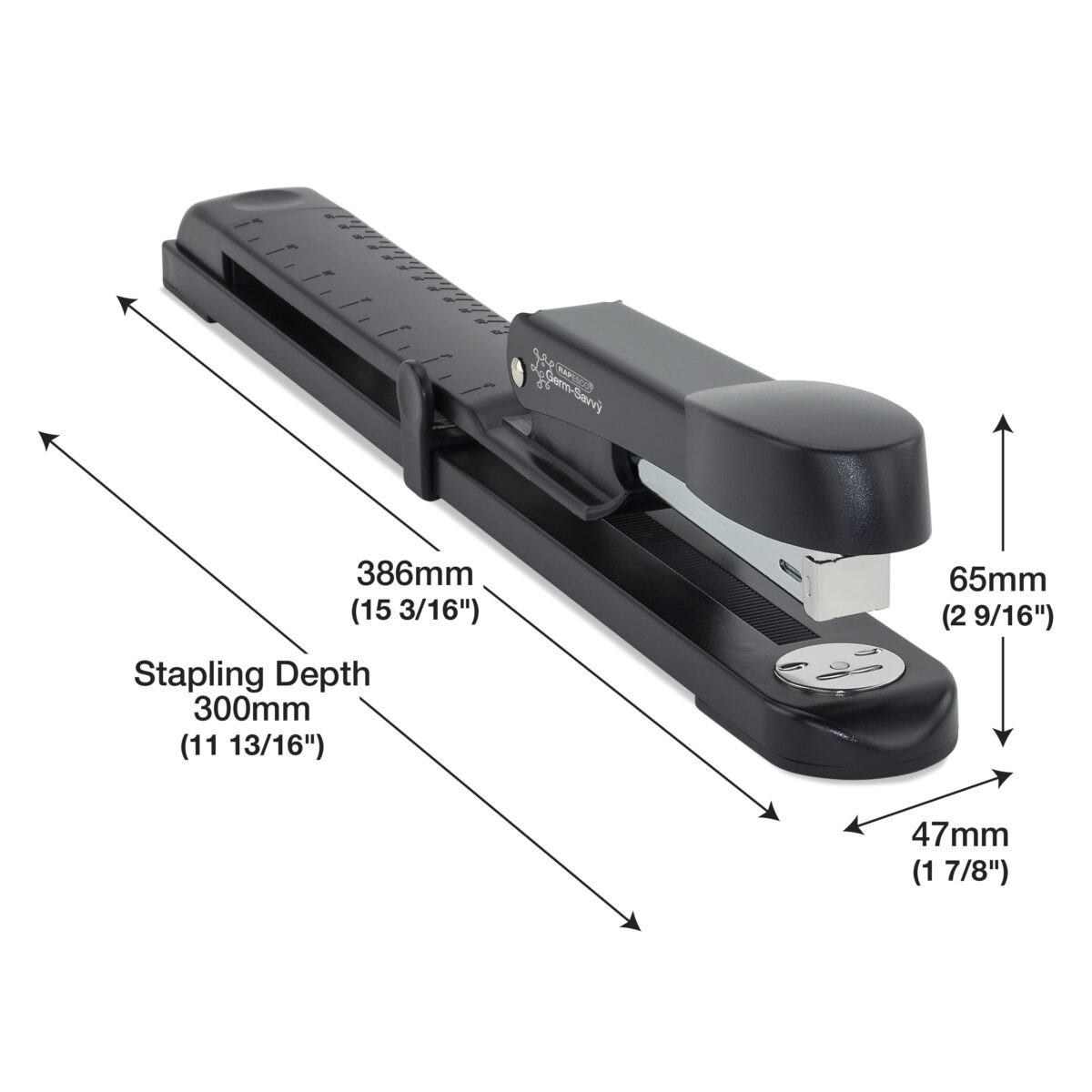 Rapesco Germ - Savvy Marlin Long Arm Stapler Black