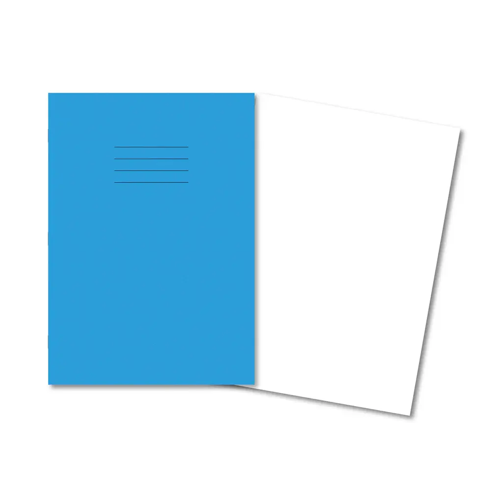 LIGHT BLUE Exercise Book A4 64 Pages Plain