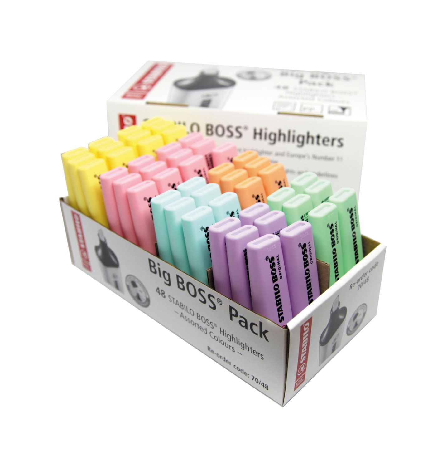 Stabilo Boss Original Pastel Highlighters Assorted Pack Of 48