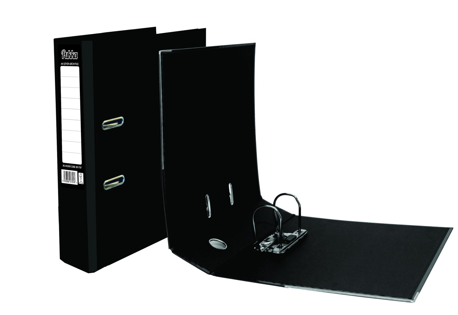 Value Bright Laminated Lever Arch A4 Black FSC Mix