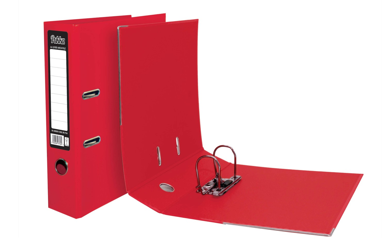 Value Bright Laminated Lever Arch A4 Red FSC Mix