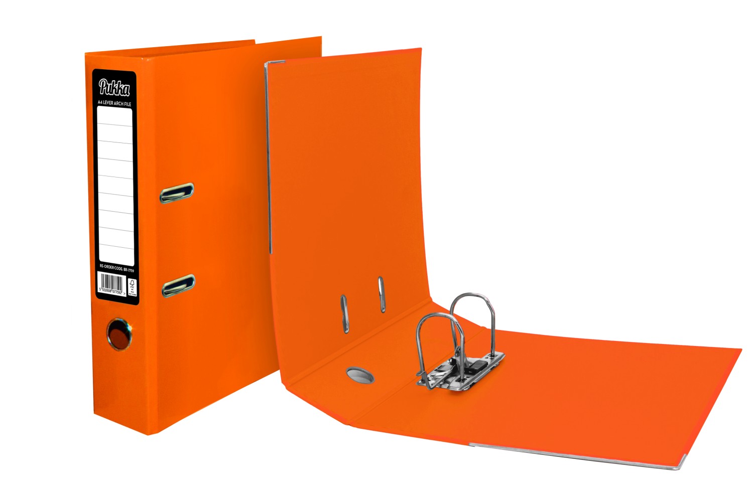 Value Bright Laminated Lever Arch A4 Orange FSC Mix