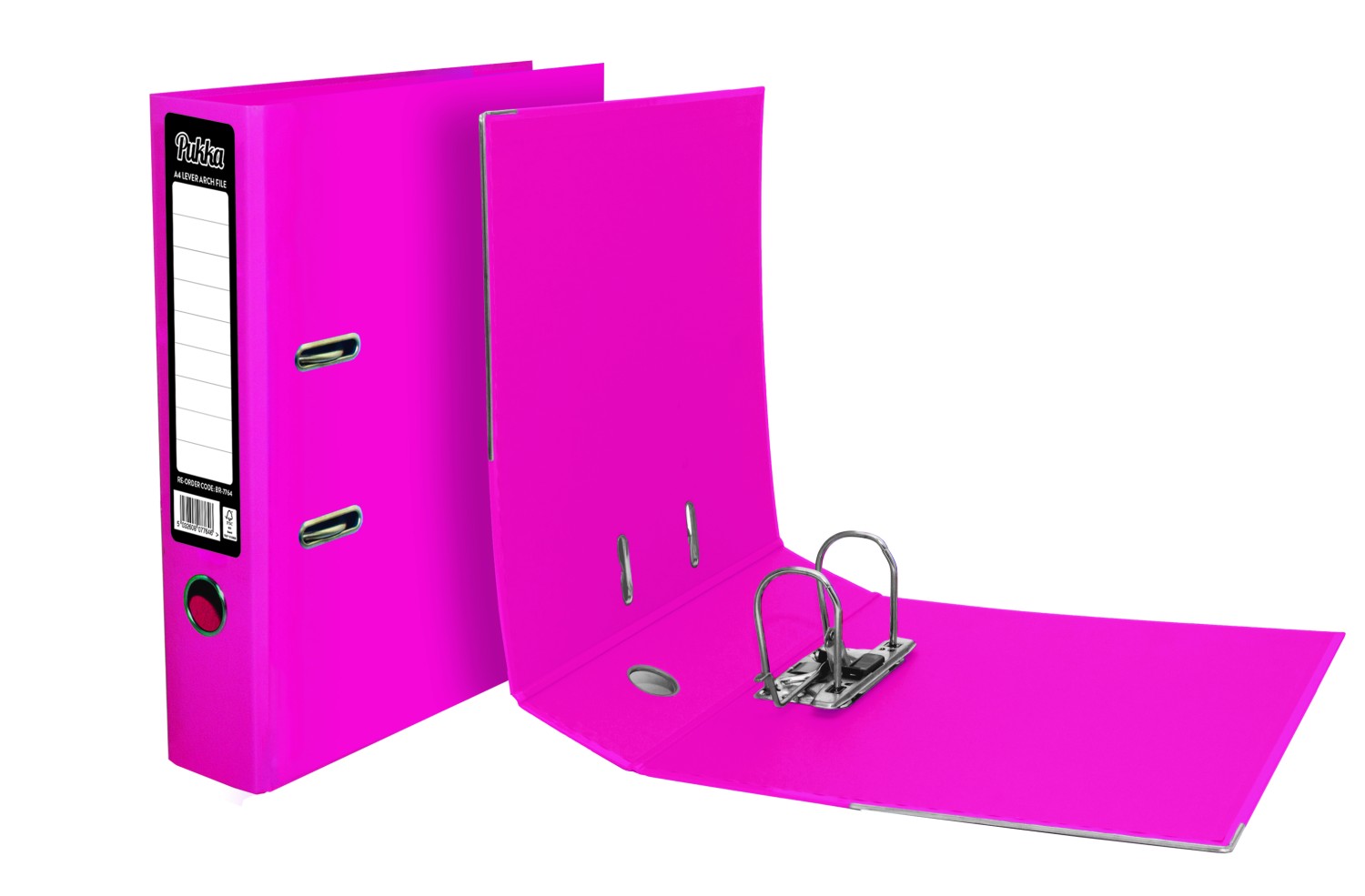 Value Bright Laminated Lever Arch A4 Pink FSC Mix