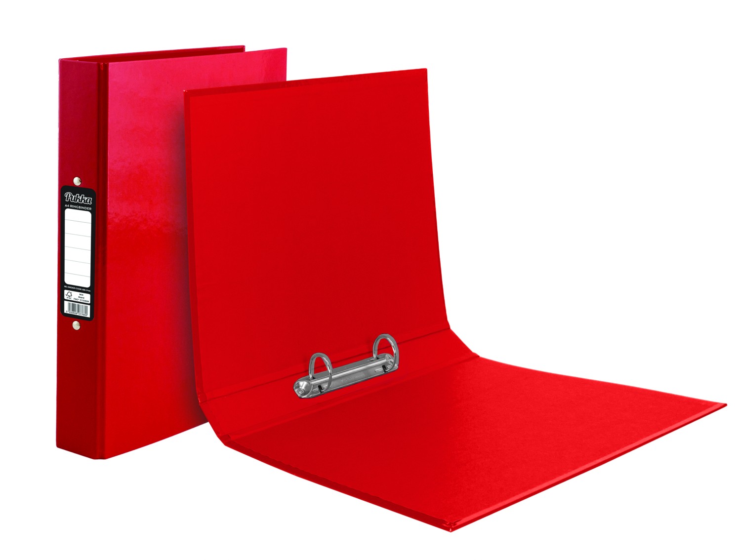 Value Bright Laminated Ringbinder A4 Red FSC Mix