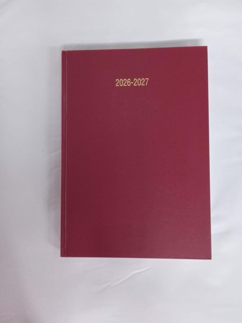 Academic Year Diary A4 Week To View Burgundy 2026/27