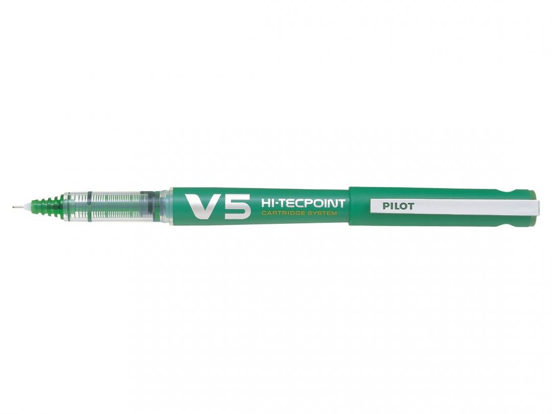 Pilot V5 Cartridge System Liquid Ink Rollerball Fine Line Green 4902505442810