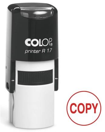 Colop Circular Self Inking Stamp 15mm Diameter Copy Red