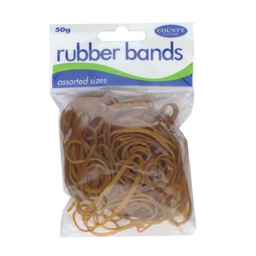 Rubber Bands Bag 50g Natural