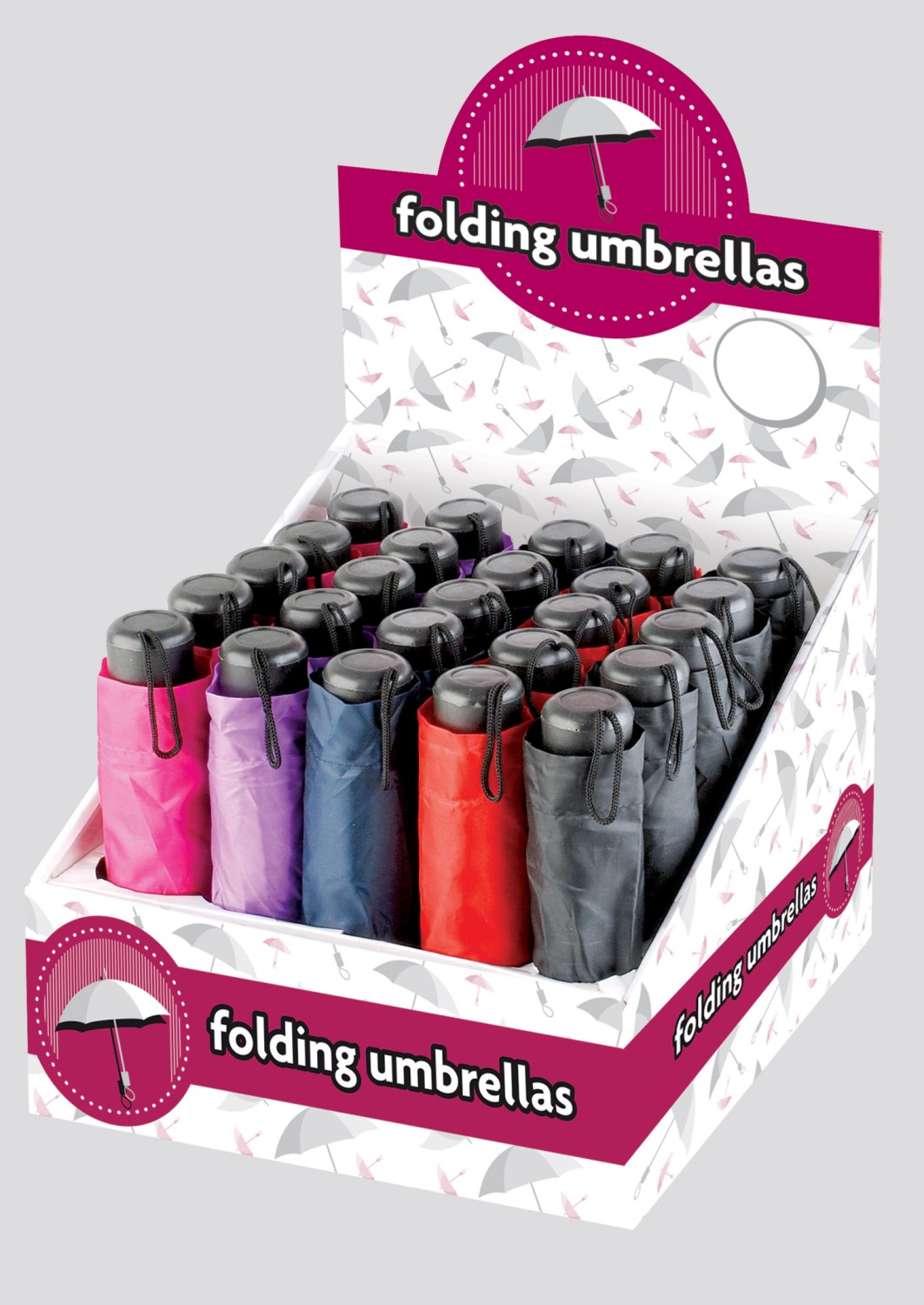 Folding Umbrellas Assorted Pack