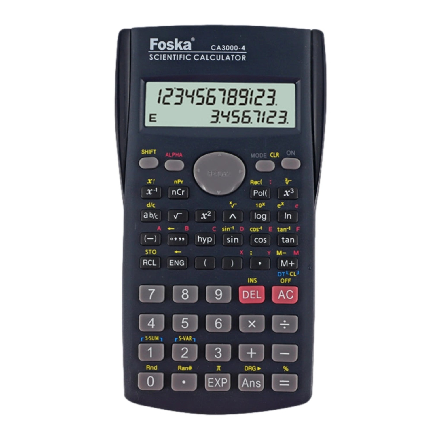Foska Scientific Calculator 10+2 Digit 2 Line Display CA3000-4