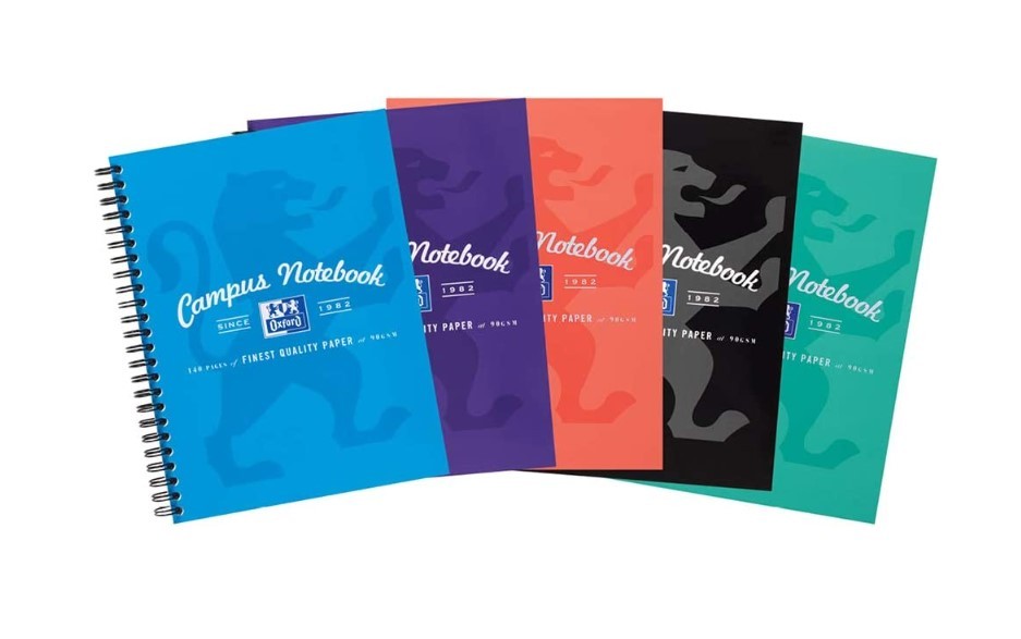 Oxford Campus Twinwire Notebooks A5 140 Pages Assorted Colours