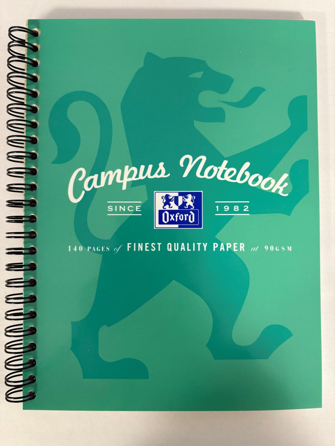 Oxford Campus Twinwire Notebooks A5+ 140 Pages Green