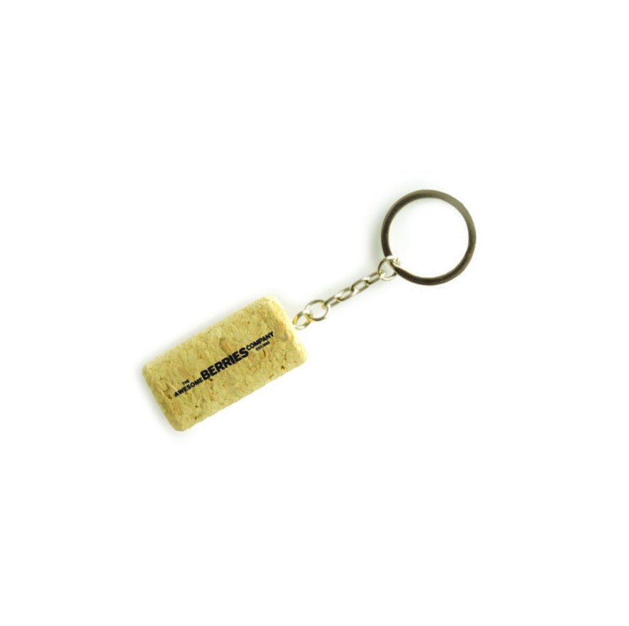 Personlaised Cylinder Cork Keyring