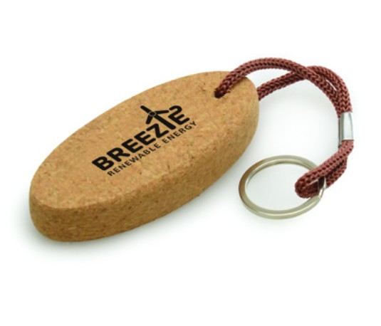 Personalised Oval Cork Keyring