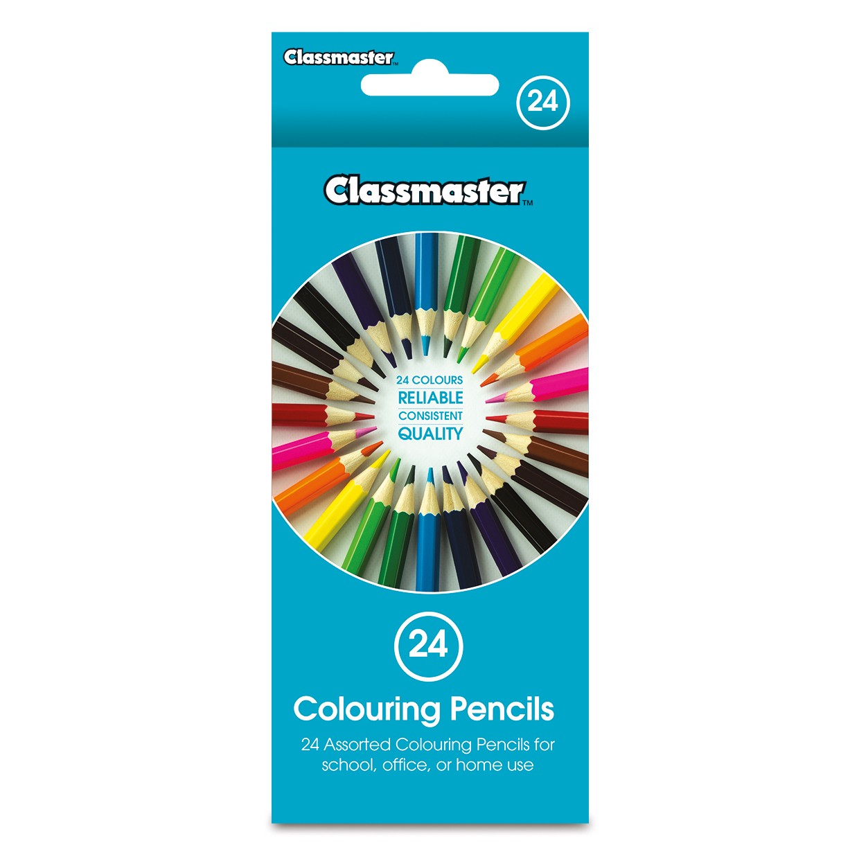 Classmaster Colouring Pencils Assorted Colours Pack 24s