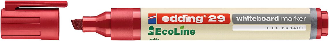 Edding Ecoline Whiteboard Markers Chisel Tip Red 4-29002