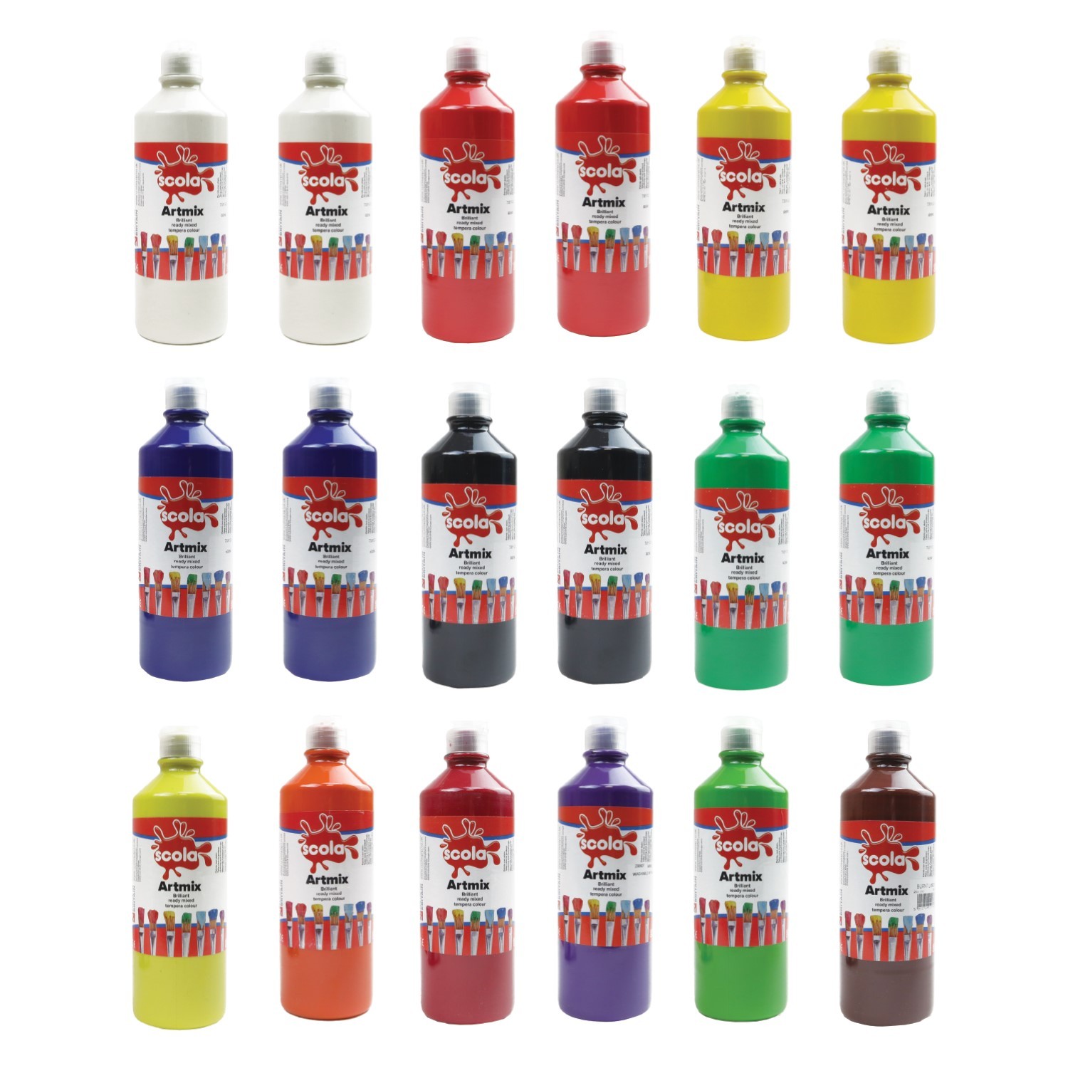 Readymix Paint 600ml. Assorted Pack 18s