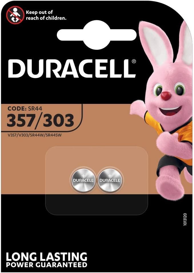 Duracell Batteries D357 Silver Oxide 1.5V Pack 2s