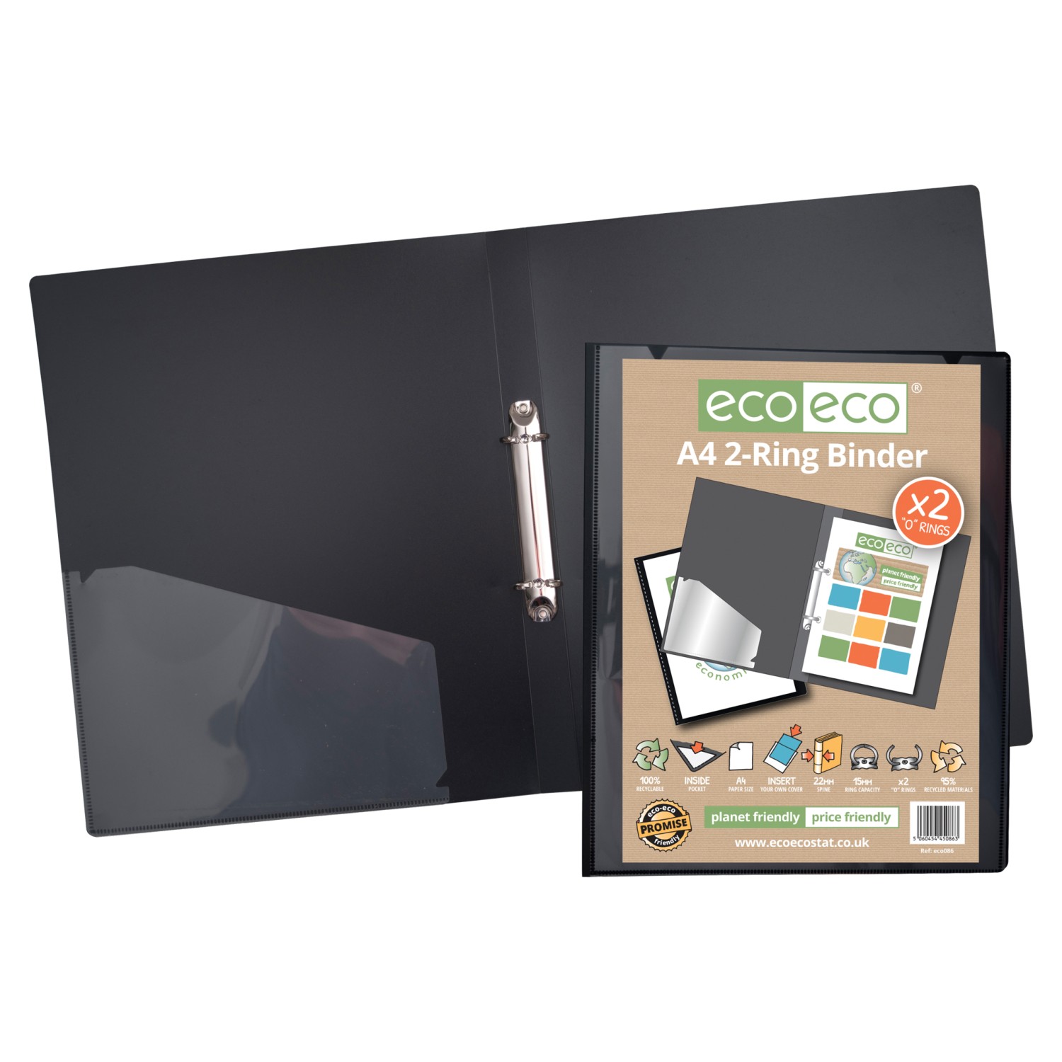 Eco Eco Recycled Presentation 2 Ring Binder A4