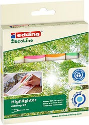 Edding Ecoline Highlighters Assorted 4s 4-24-4