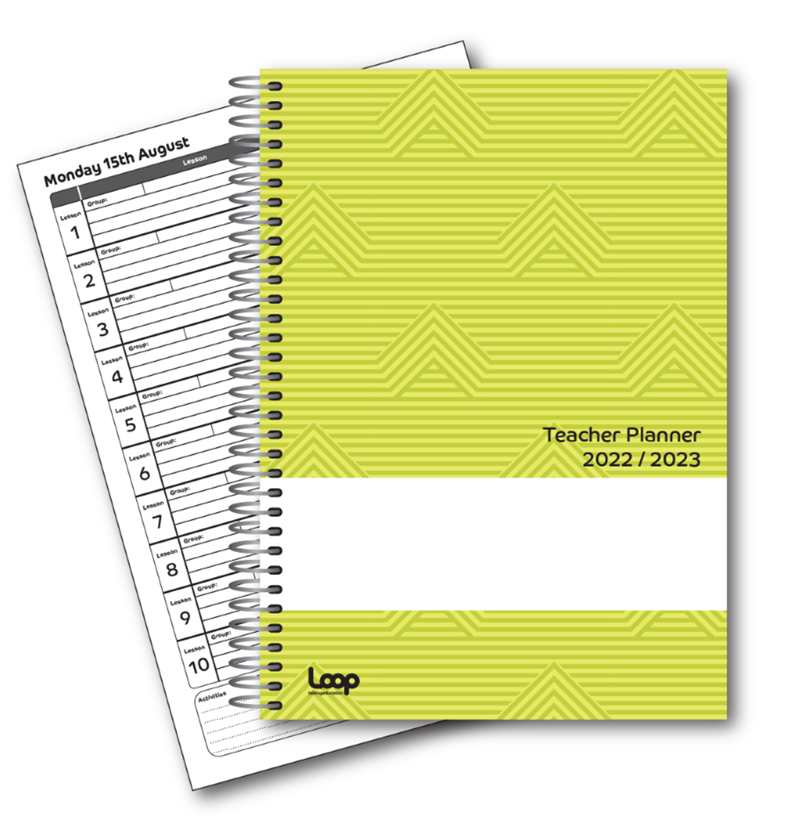 Teacher Planners A4 10 Lesson Green Cover