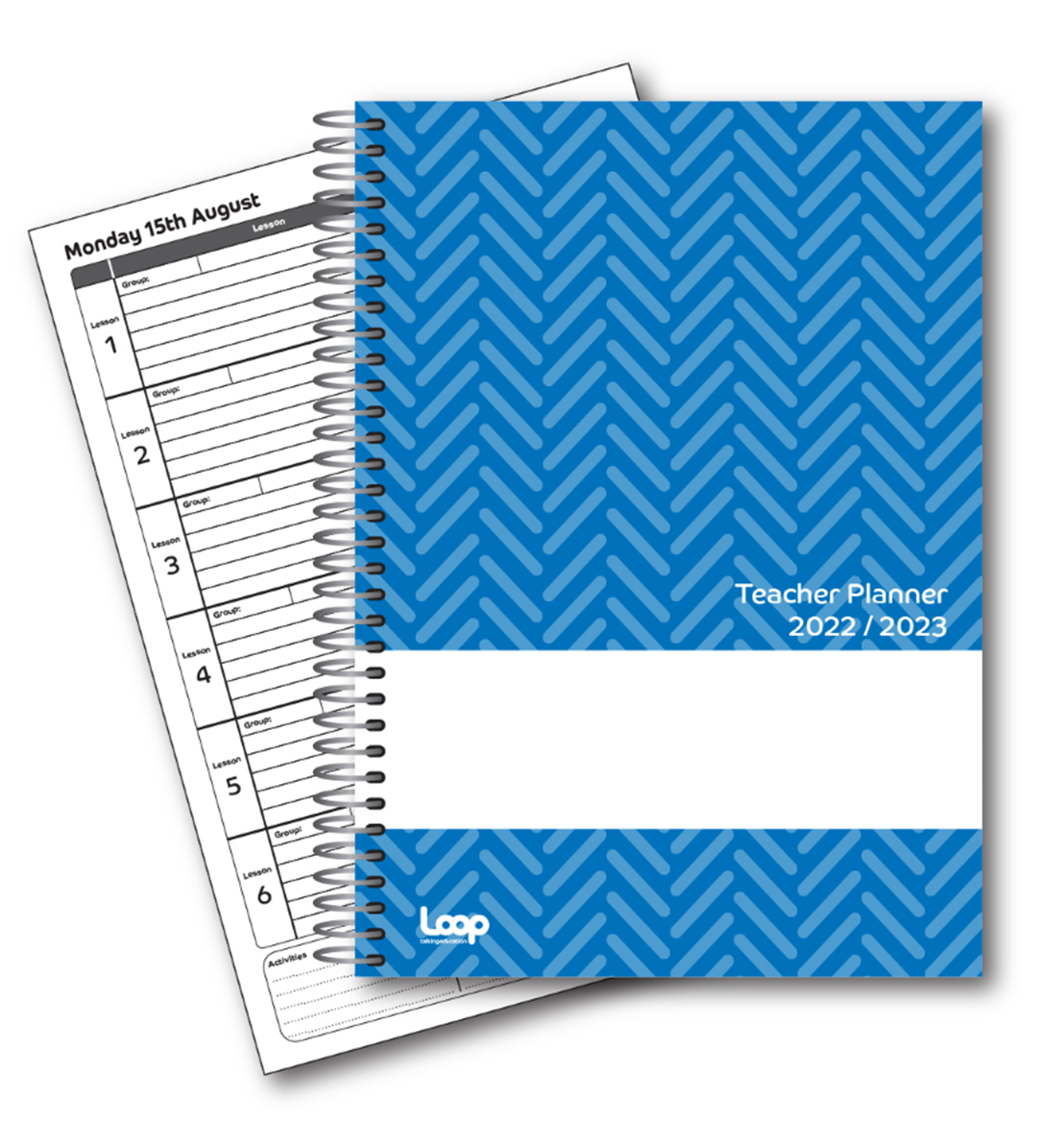 Teachers Planners A5 6 Lesson Blue Cover
