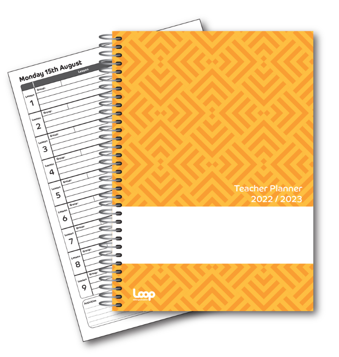 Teachers Planners A4 9 Lesson Orange Covers