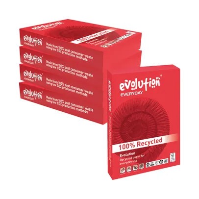 Evolution Everyday Recycled Copier Paper A4 75gsm Pack 2500s