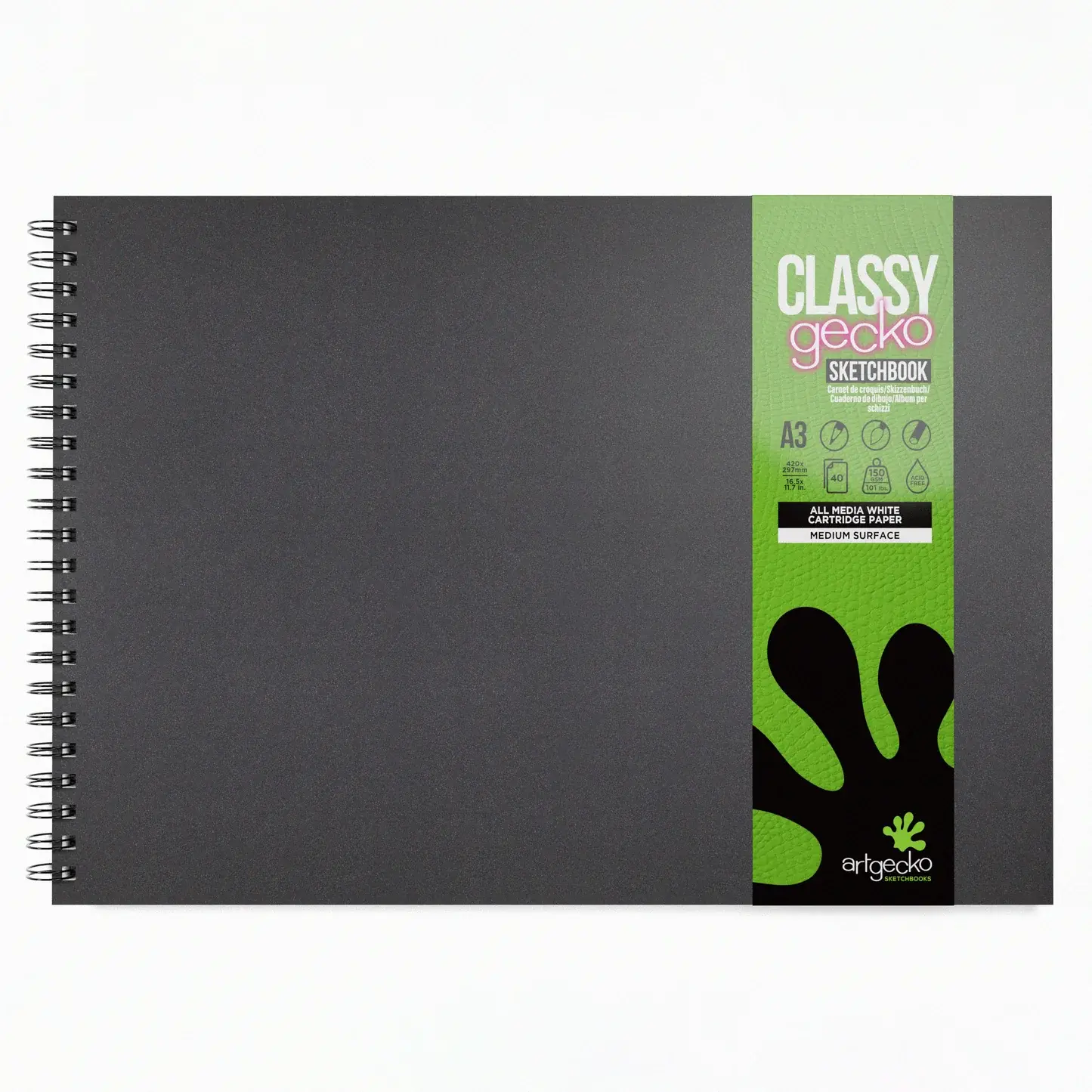 Classy Gecko Sketch Books A2 Landscape