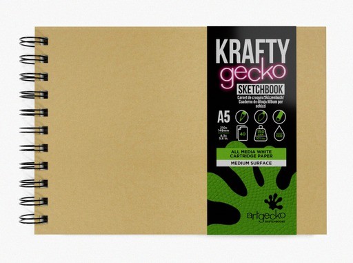 Krafty A5 Landscape Sketch Book Pack Of 5