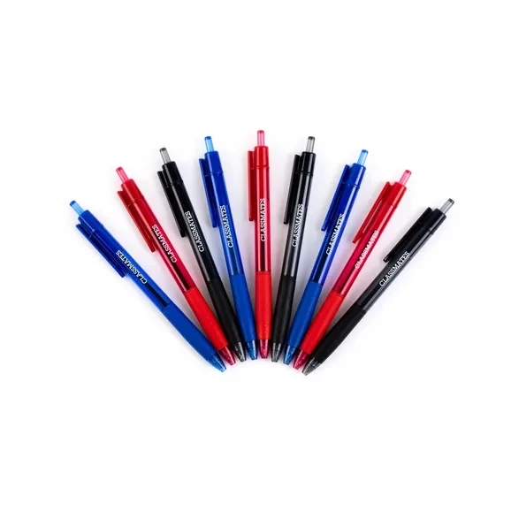 Classmates Retractable Pens - Assorted Colours - Pack of 12