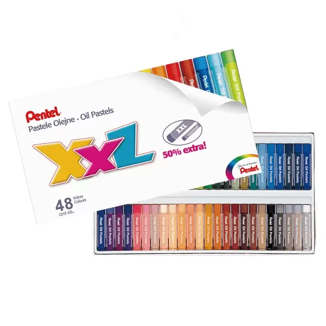 Pentel Jumbo Oil Pastels - 48 Pack