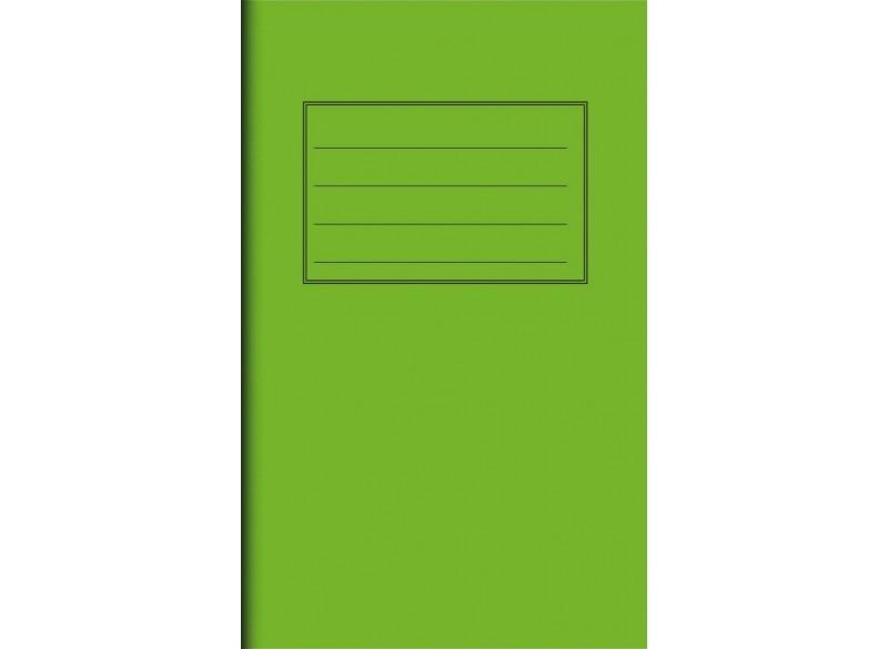 GREEN Vocab Books 6.25 x 4 48 Pages 7mm Feint With Centre Margin