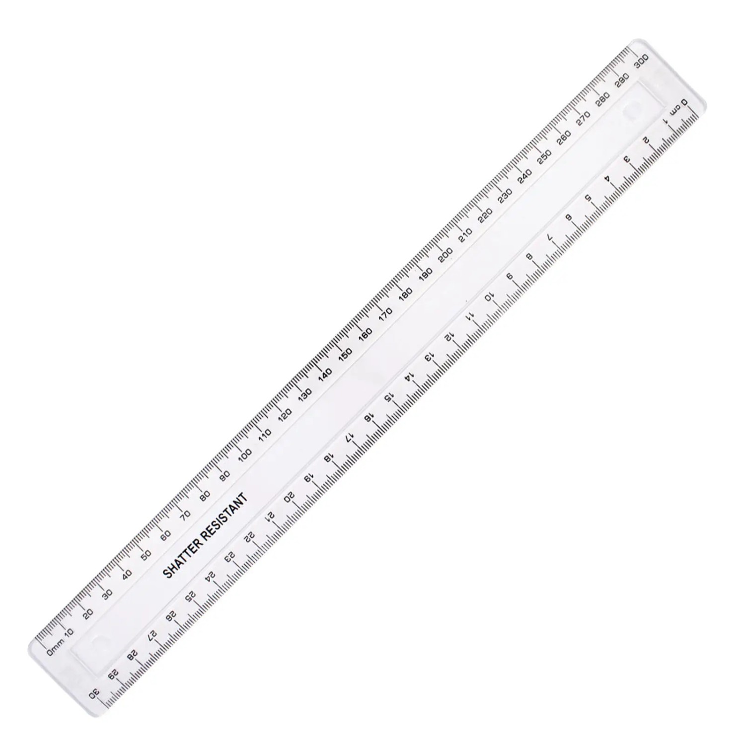 Clear Shatterproof Rulers 30cm / 300mm