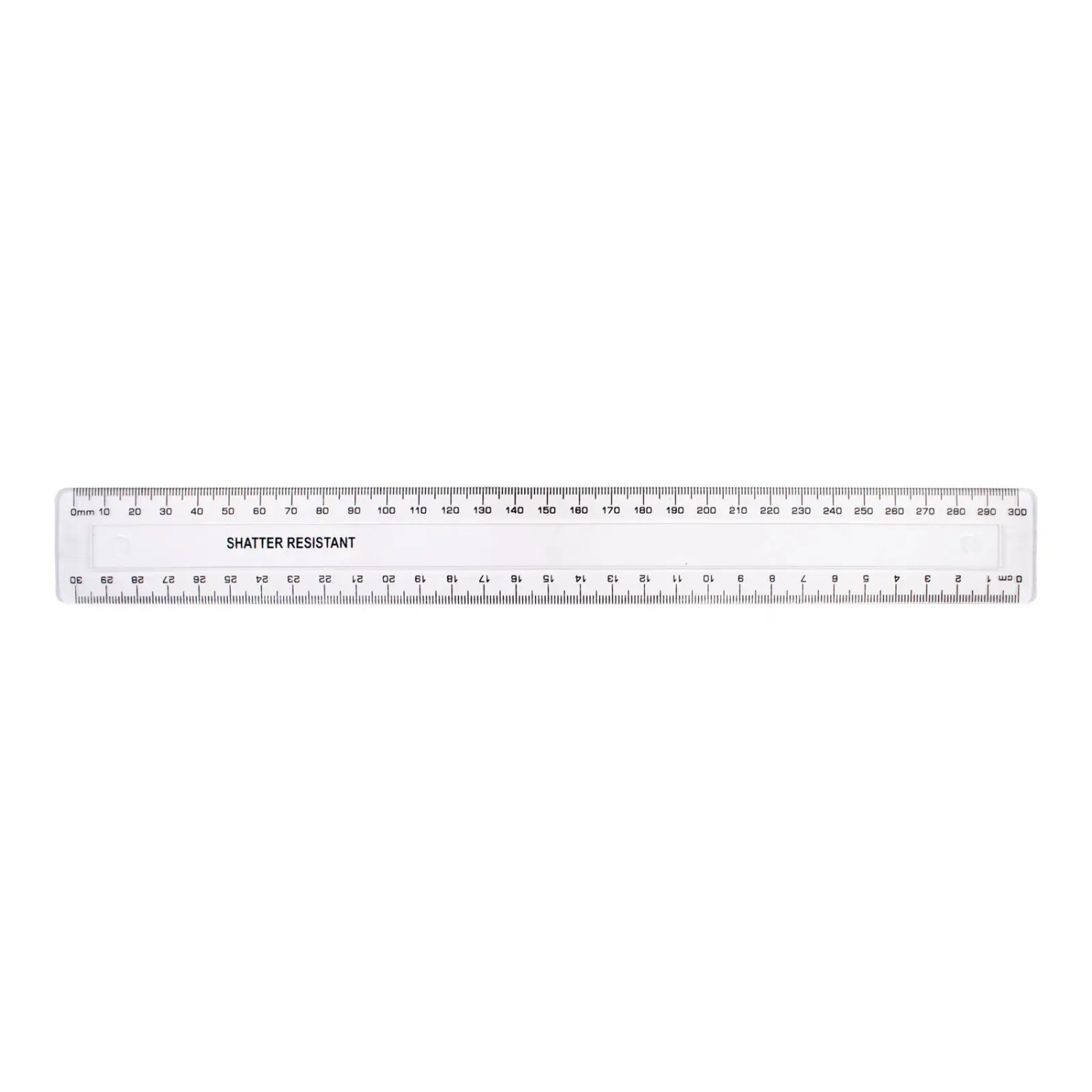 Clear Shatterproof Rulers 30cm / 300mm