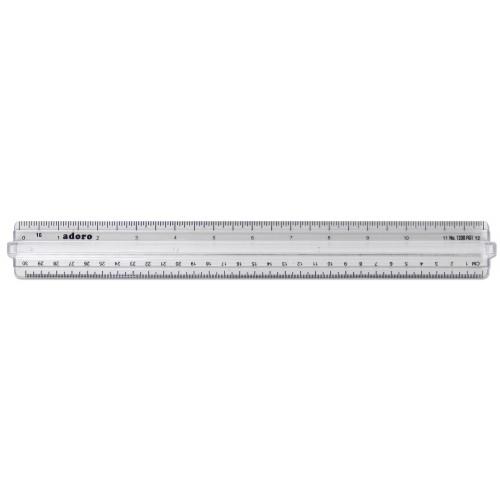 Finger Grip Ruler 30cm With Inches / CM
