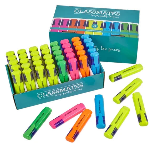 Classmates Highlighters Assted 5 Colours Packs Of 48