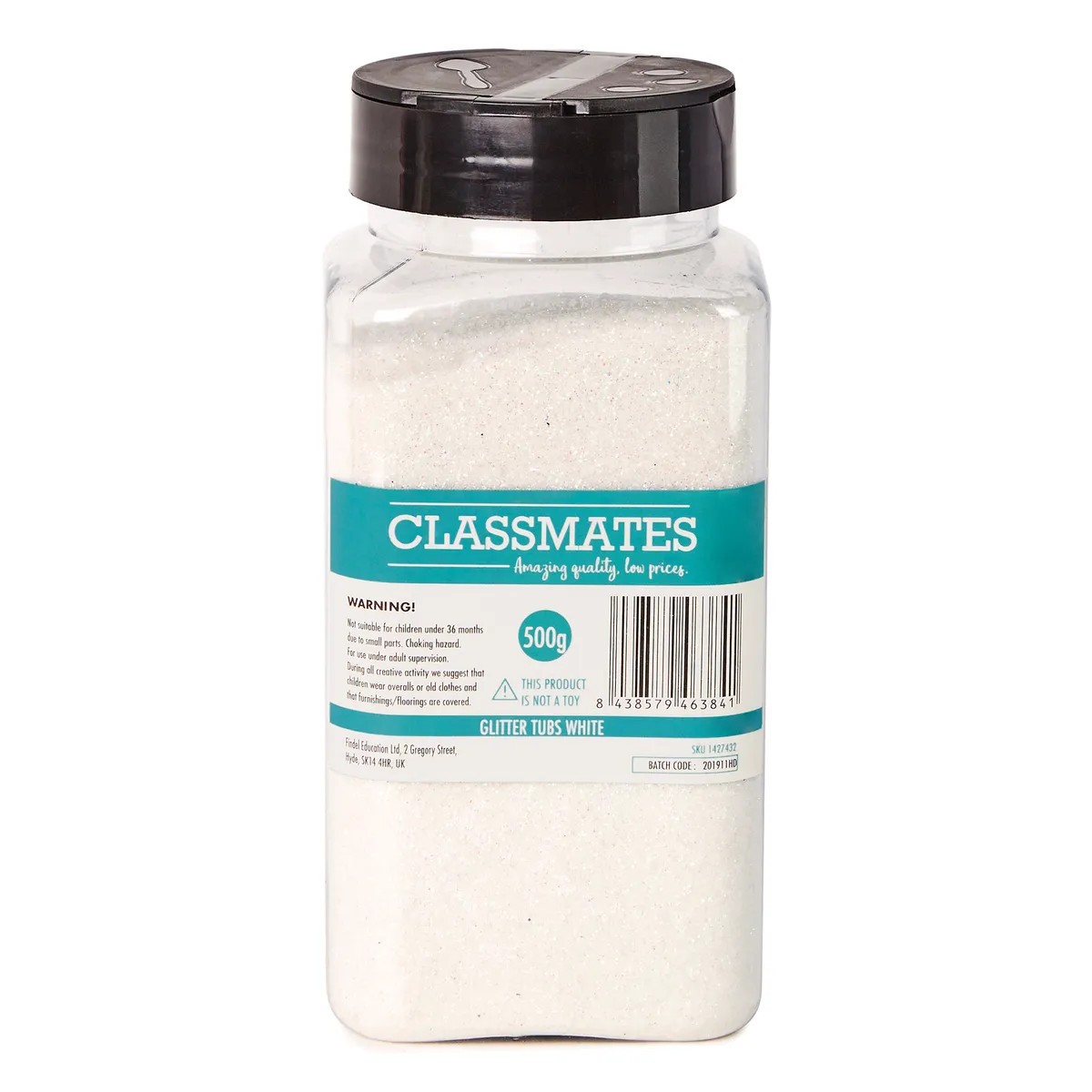 Classmates Glitter - White - 500g
