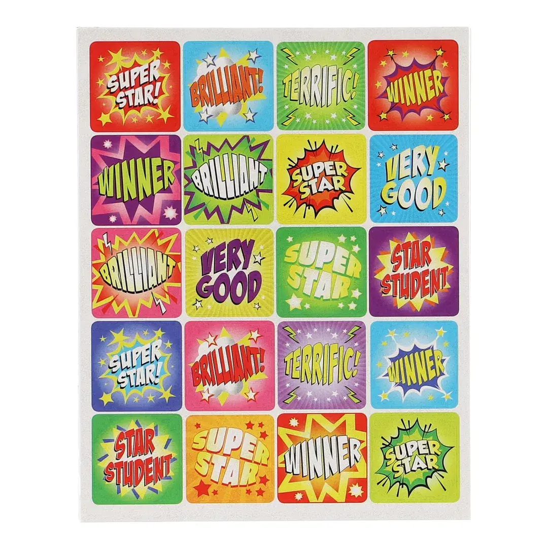 Classmates Star Square Stickers - 25mm - Pack of 120