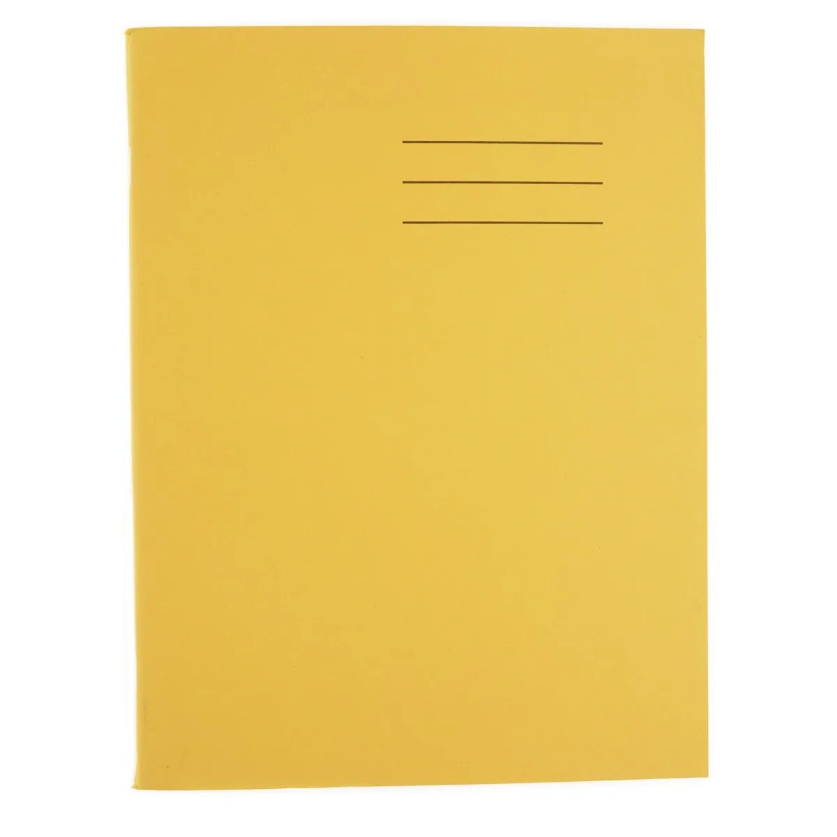 Classmates 8" x 6.5" Exercise Book 48 Page, 8mm Ruled With Margin, Yellow - Pack of 100