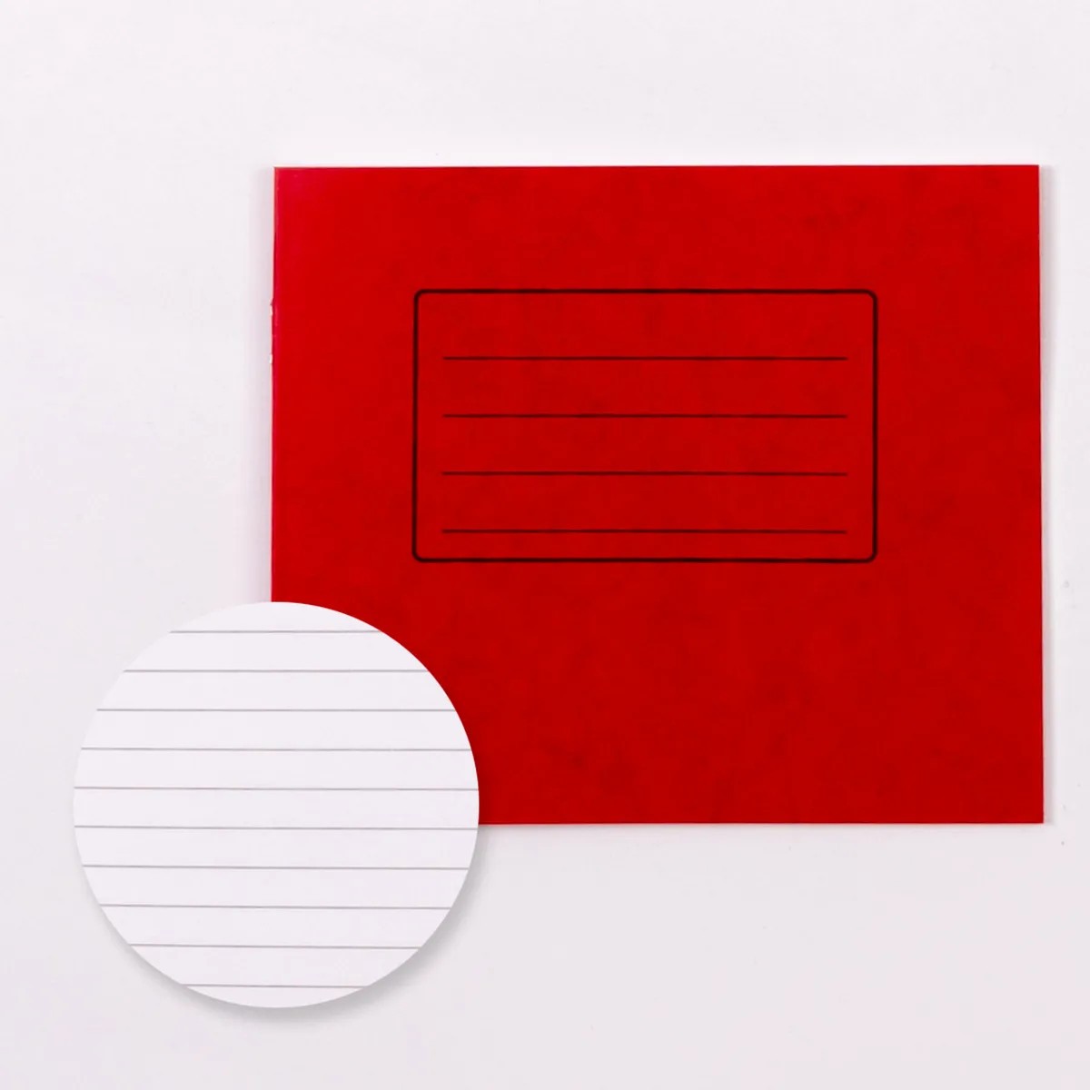 Classmates 5.25" x 6.5" Exercise Book 32 Page, 8mm Ruled, Red - Pack of 100