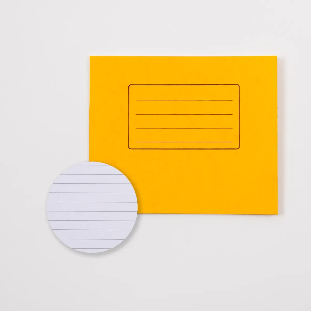 Classmates 5.25" x 6.5" Exercise Book 32 Page, 8mm Ruled, Yellow - Pack of 100