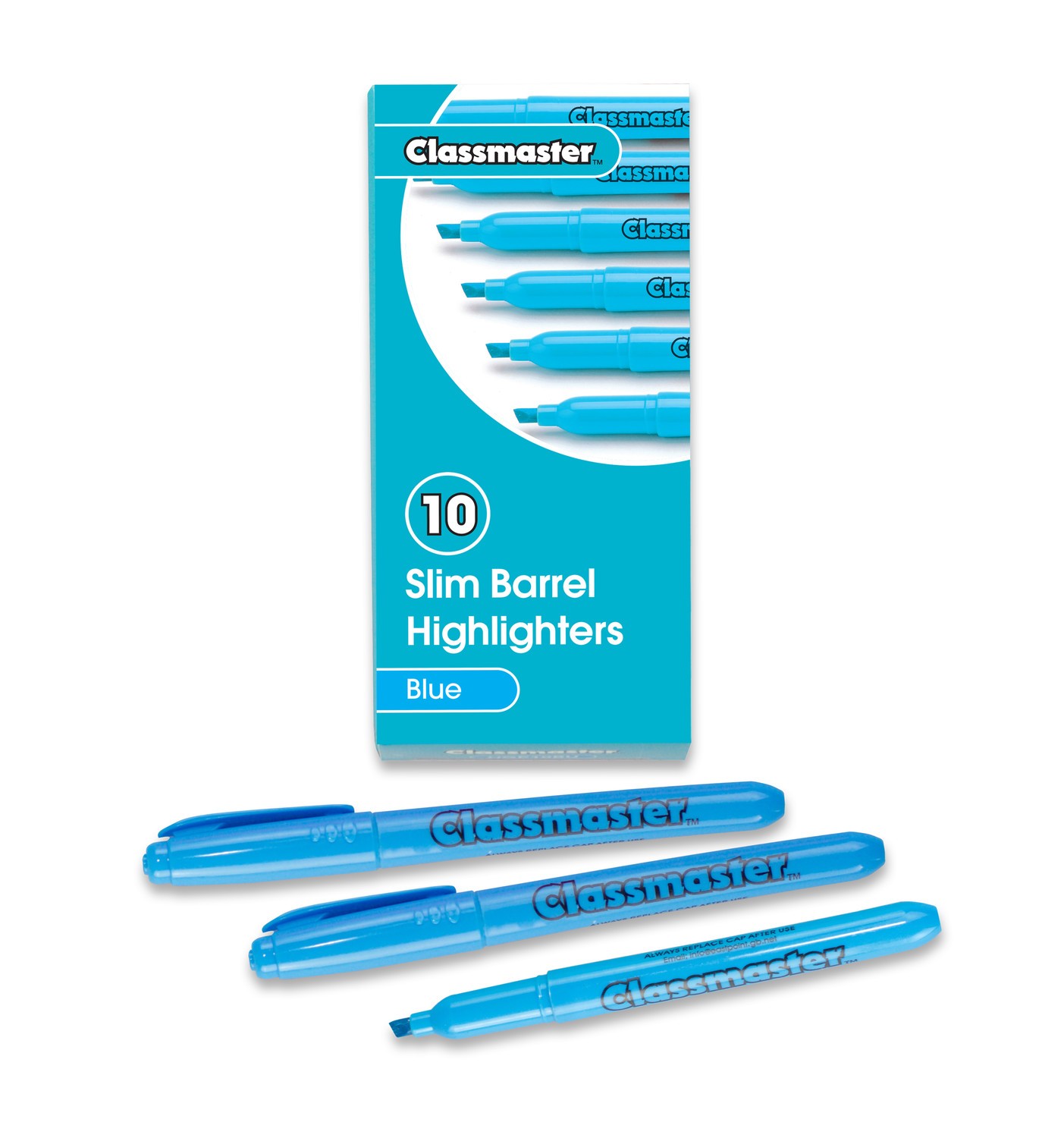 Classmaster Slim Barrel Highlighters Blue
