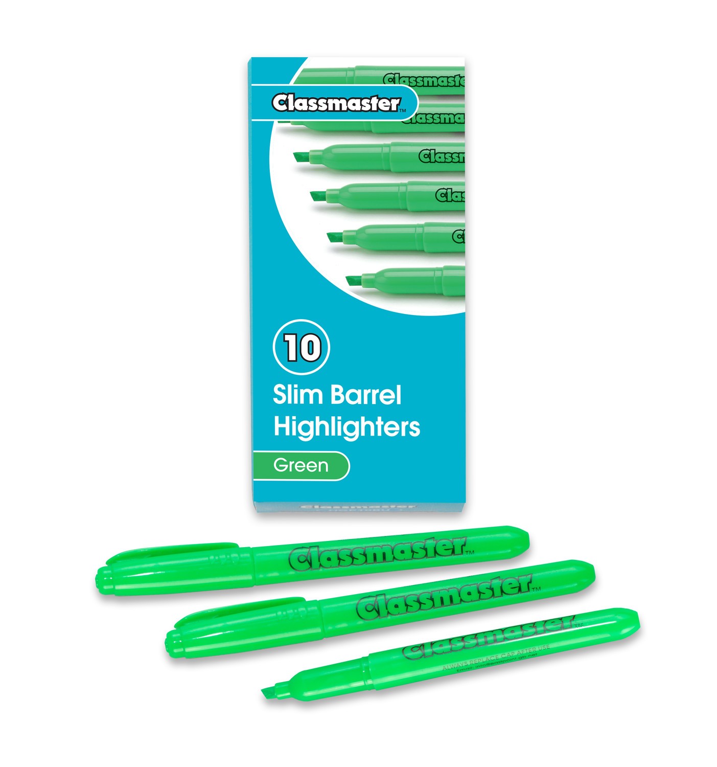 Classmaster Slim Barrel Highlighters Green