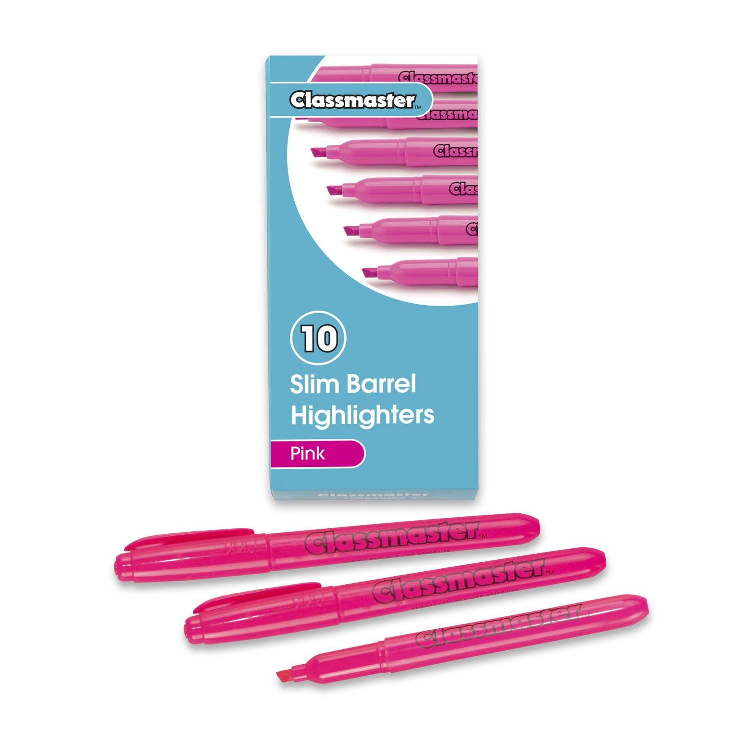 Classmaster Slim Barrel Highlighters Pink