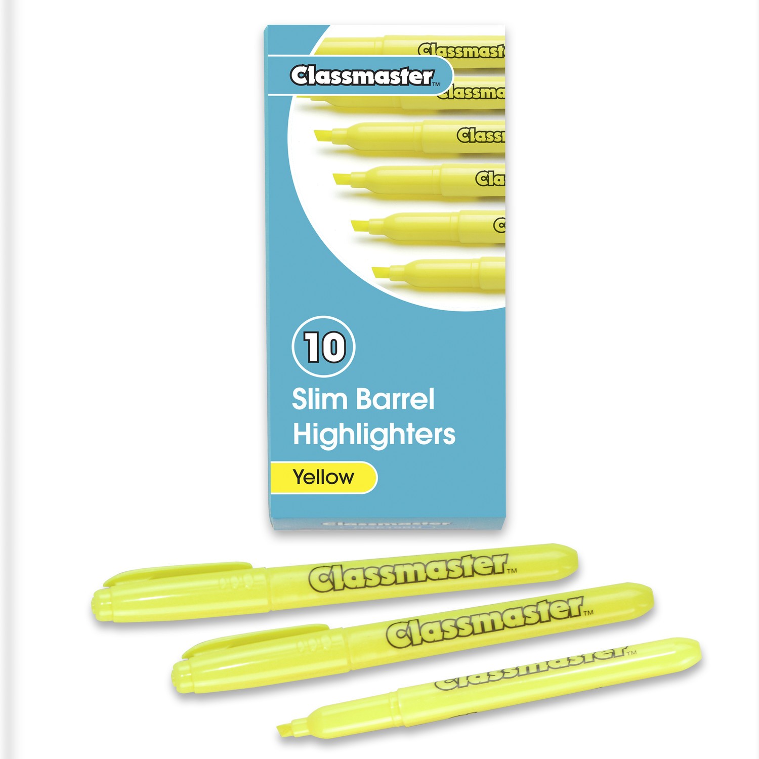 Classmaster Slim Barrel Highlighters Yellow